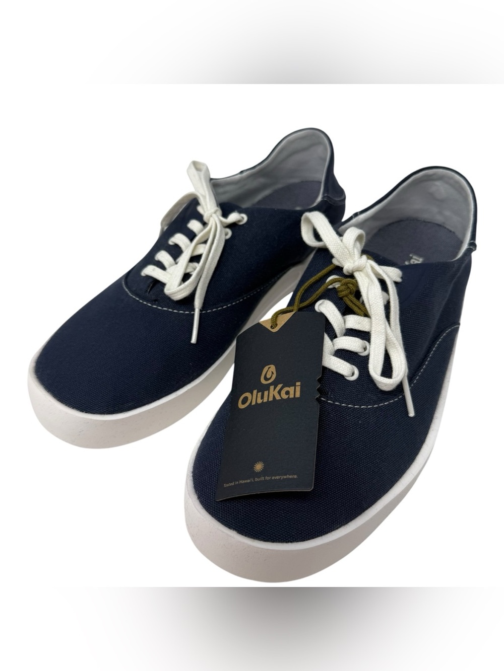 OluKai Tradewind Canvas Casual Sneakers Mens Size 9 Mood Indigo Navy New